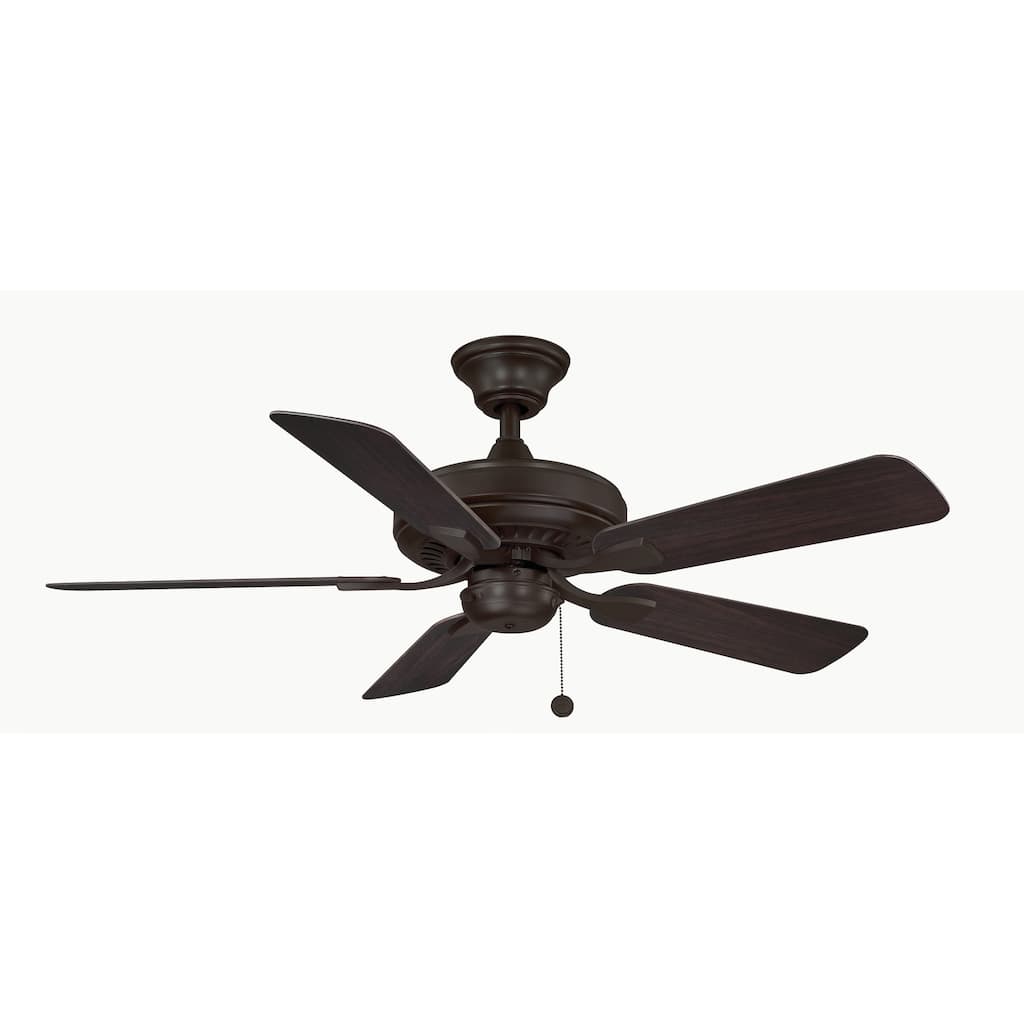 Edgewood 44 inch Indoor/Outdoor Ceiling Fan with Dark Walnut Blades - Dark Bronze