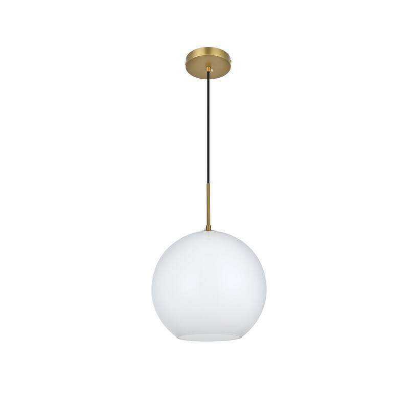 Elegant Lighting Baxter Single Light 12" Wide Pendant with Frosted