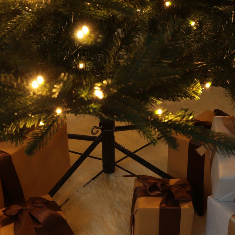 VEIKOUS 6FT Realistic Aspen Fir Pre-Lit Artificial Green Christmas Tree with 350 LED Lights