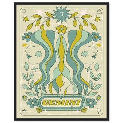 Gemini Stars Card Canvas by Art Remedy