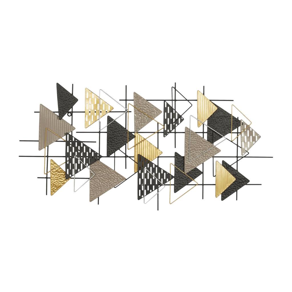 Metal Geometric Wall Decor - Black - Roche River Decor