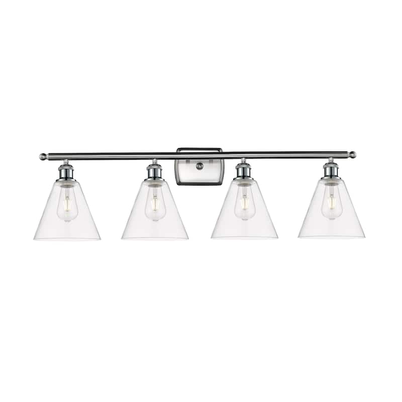 Innovations Lighting Berkshire - 4 Light 38" Bath Vanity Light - Clear/Brushed Satin Nickel Finish
