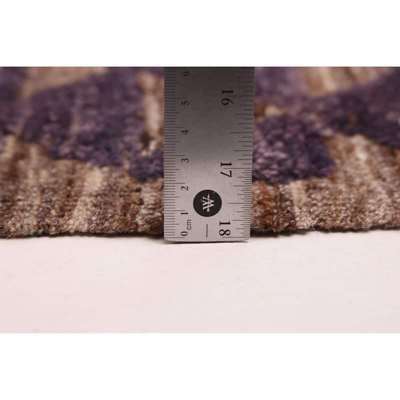 ECARPETGALLERY Hand-knotted Pak Finest Marrakesh Purple Wool Rug - 8'5 x 9'10