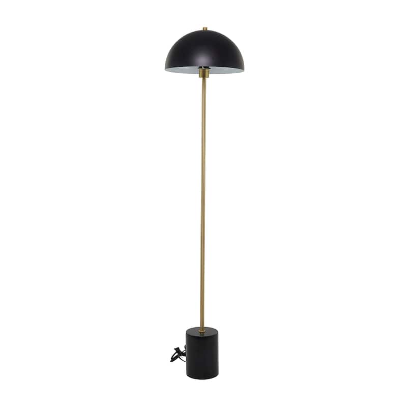 Black Metal Contemporary Floor Lamp - 14"W x 14"L x 62"H