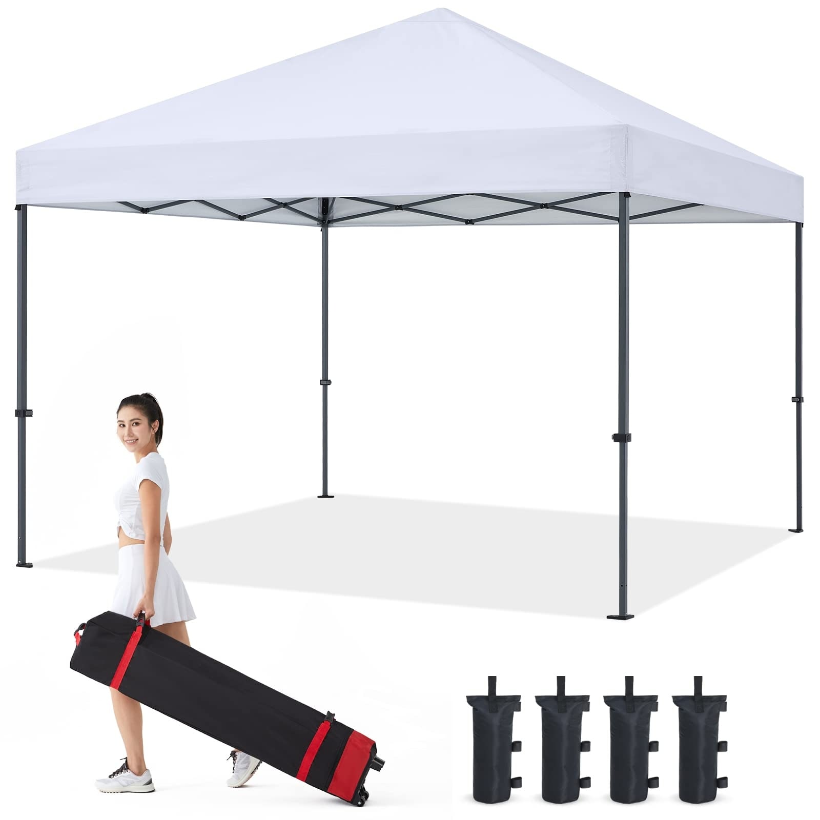 Durable Easy Pop Up Canopy Tent 10x10Ft White 10x10Ft Bed Bath Beyond 40655166