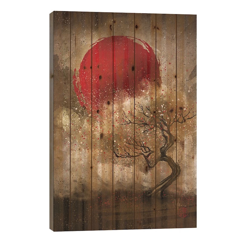 Iroha Print On Wood by Marine Loup - Multi-Color - 26x18x1.5