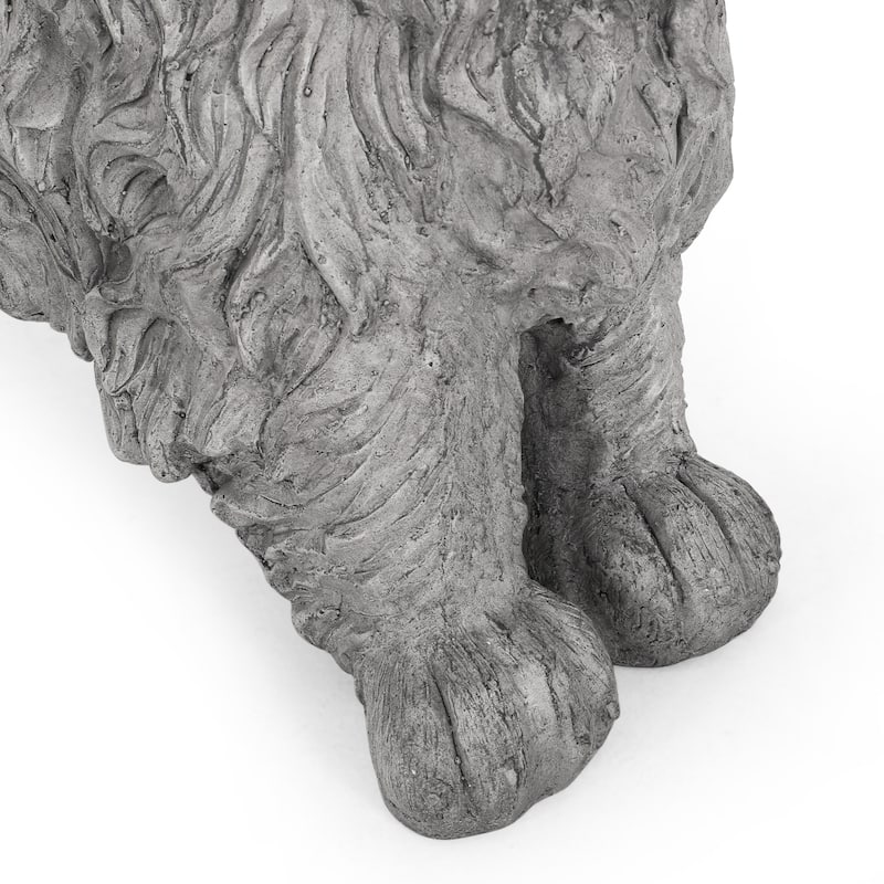 Roomfitters Cocker Spaniel Dog Statue, Decorative Animal Sculpture for Garden or Home, Gray