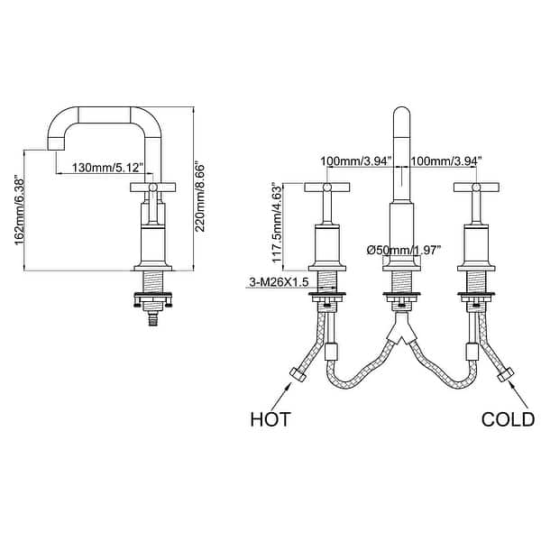 Widespread Bathroom Sink Faucet Double Handle Bathroom Sink Faucet