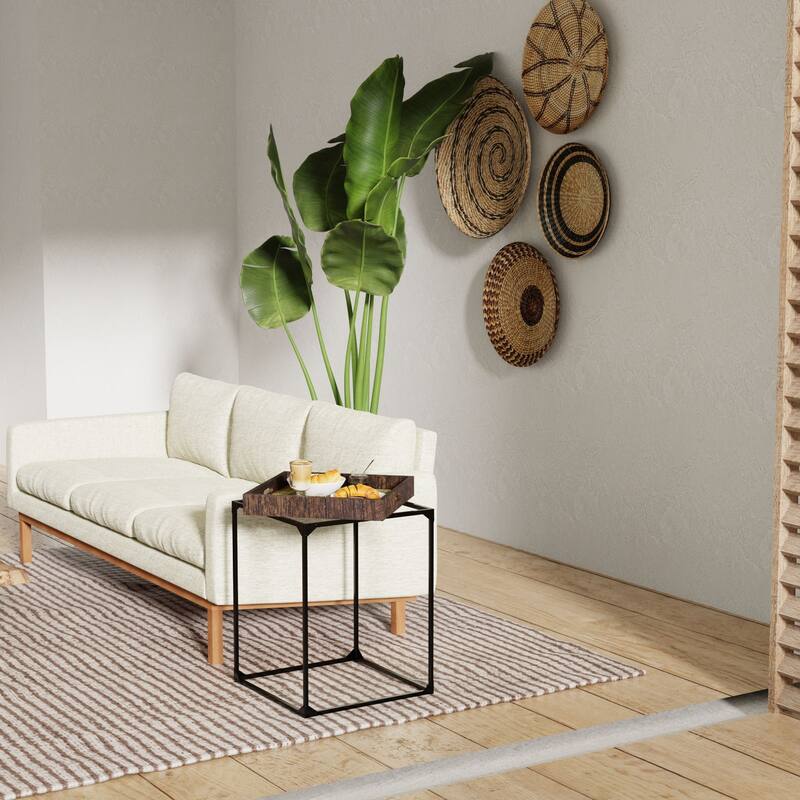 Rectangular Metal Tray Table - 28.5" - Black