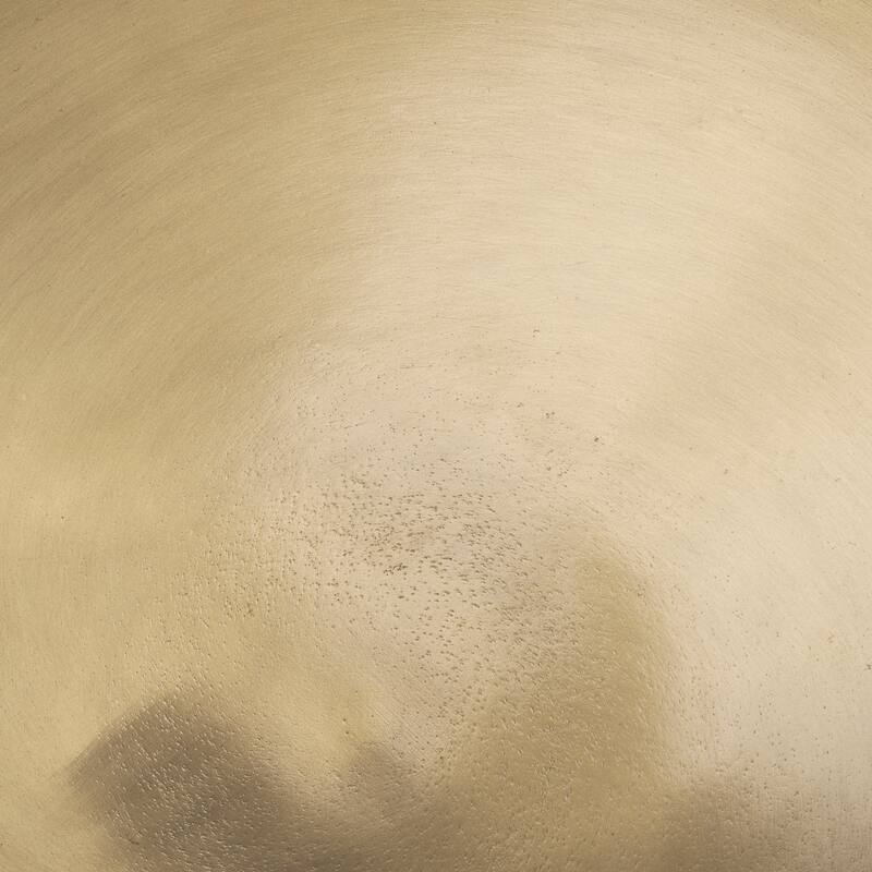 Roland Satin Brass Cast Aluminum Metal Accent Table - 18.3L x 18.3W x 20.8H