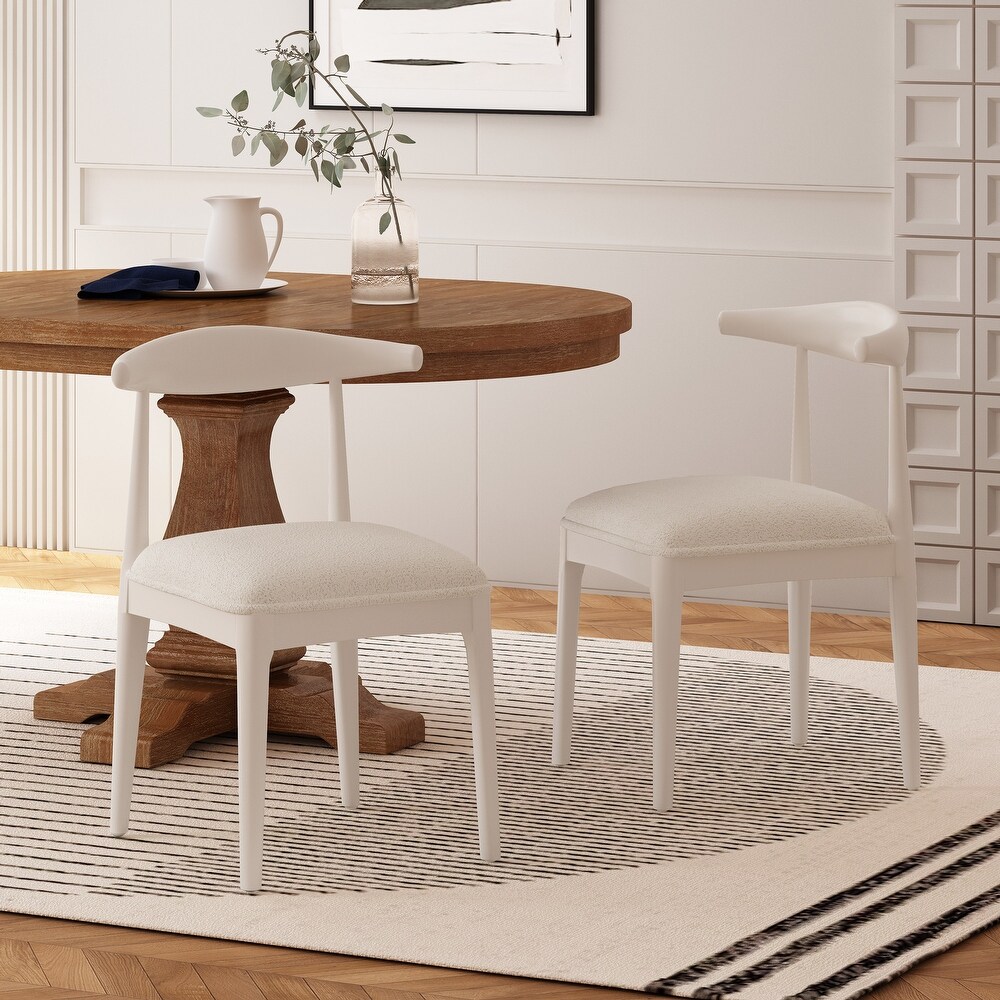 White low best sale back dining chairs