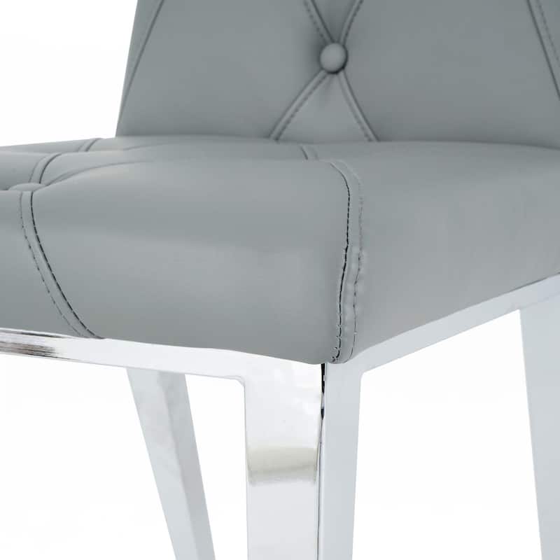 PU Dining Chair(set of 2) - Gray