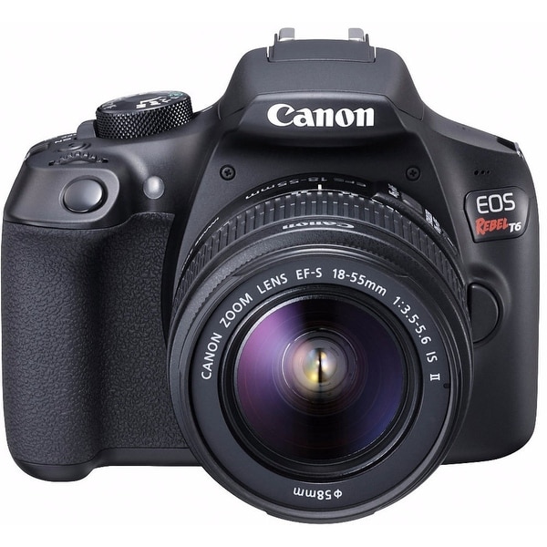 Canon EOS Rebel T6 DSLR Camera w/ EF-S 18-55mm f/3.5-5.6 IS II Lens. Opens flyout.