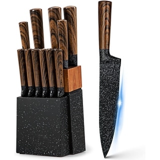 12-Piece Kitchen Knife Set with Wooden Block - Bed Bath & Beyond - 39232503
