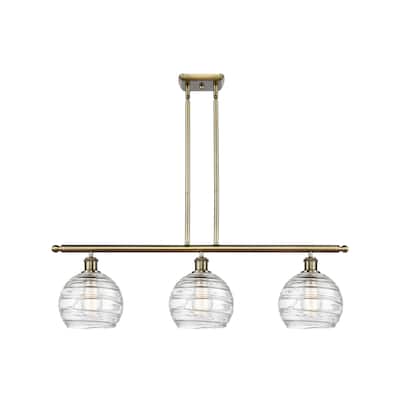 Innovations Lighting Ballston Athens Deco Swirl 3 Light 36" Island Light