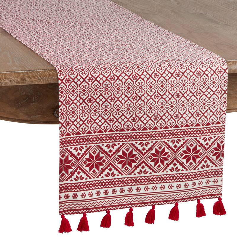 Christmas Design Cotton Table Runner - 16"x54"
