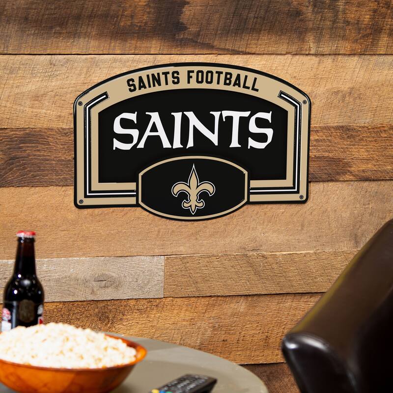New Orleans Saints Embossed Steel Wall Sign, 11" x 17"