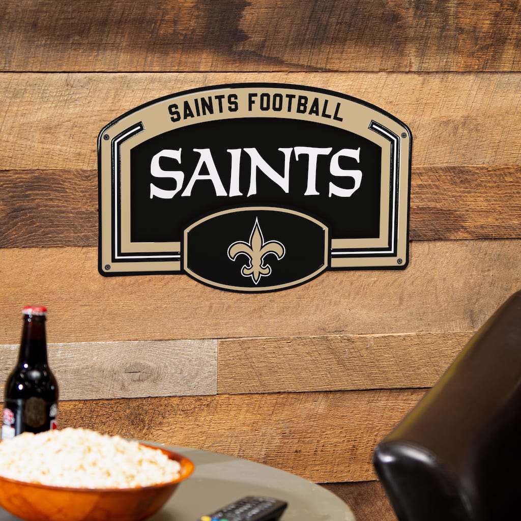 New Orleans Saints Embossed Steel Wall Sign, 11" x 17"