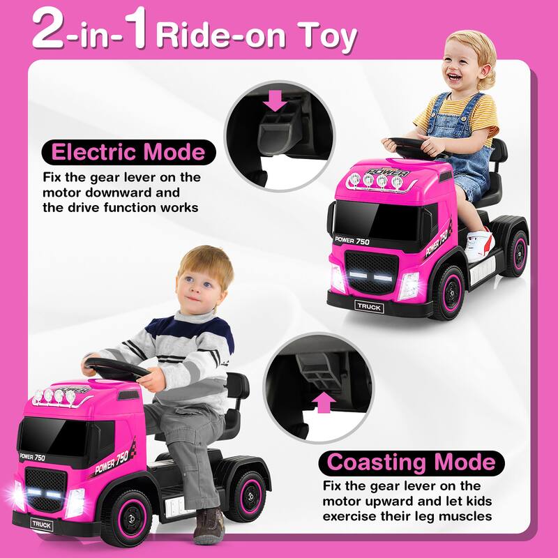 Gymax 6V Kids Electric Ride-on Truck Battery Powered Ride-on Toy w/