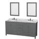 Option Dark Gray / White Carrara Marble Top / Brushed