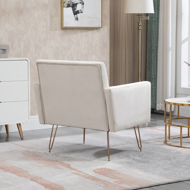 Modern Velvet Single Reading Chairs with Arm Set of 2