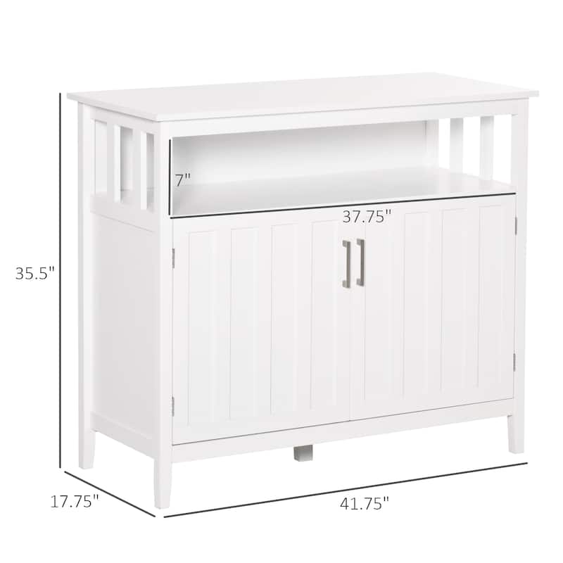 HOMCOM Sideboard Buffet Server Table with 2 Doors, Kitchen Storage Cabinet with Adjustable Shelves for Kitchen and Dining Room