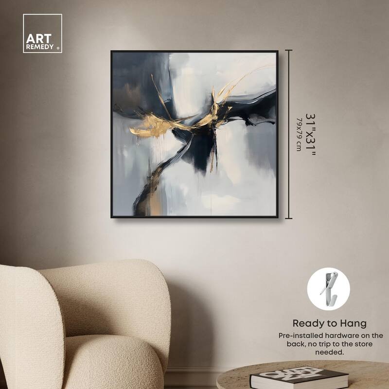Golden Fissure I Canvas by Art Remedy