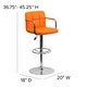 preview thumbnail 22 of 103, Quilted Vinyl Adjustable Chrome Bar Stool (Set of 2)