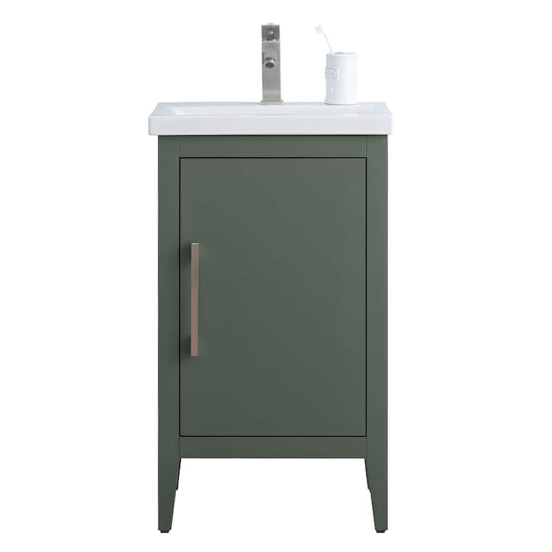 Vanity Art 20" or 24" or 30" Single Sink Bathroom Vanity Cabinet with Ceramic Top