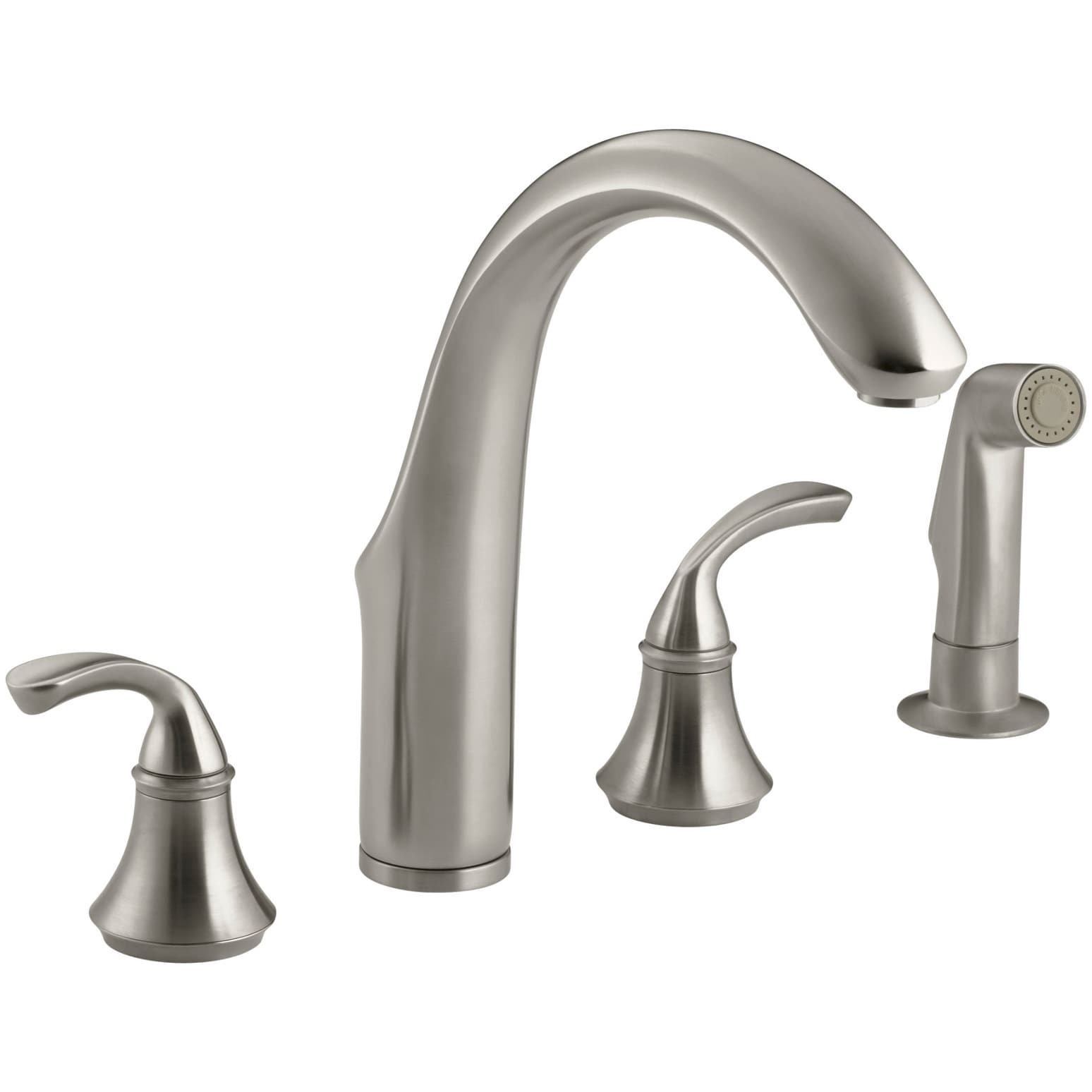 Shop Kohler K 10445 Widespread Kitchen Faucet With Sidespray From The Forte Collection Free Shipping Today Overstock 16319111