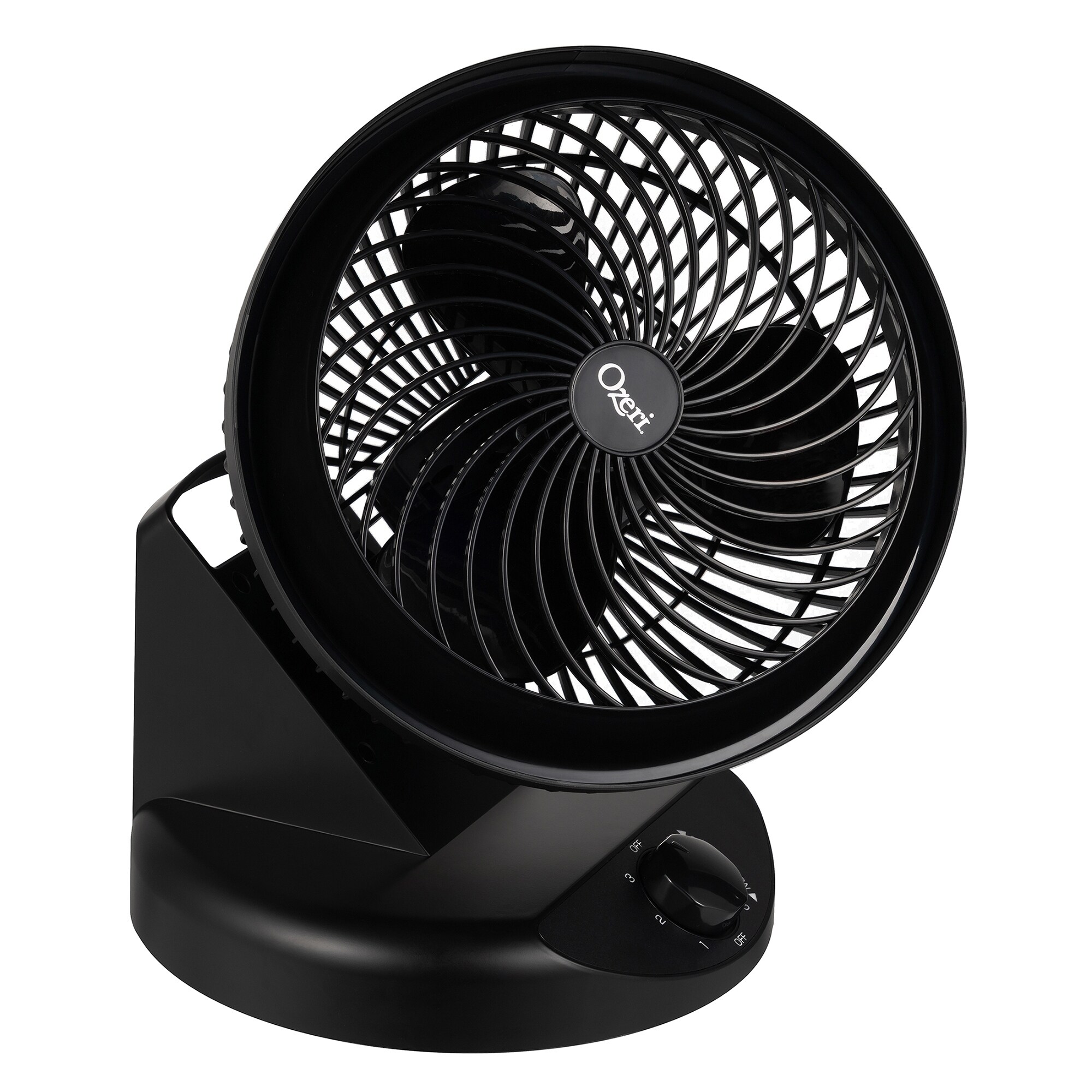 Ozeri Brezza III Dual Oscillating 10 High Velocity Desk Fan, Grey with Black