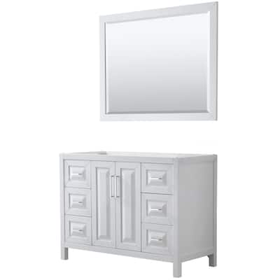 Daria 48-inch Single Vanity, No Top, 46-inch Mirror