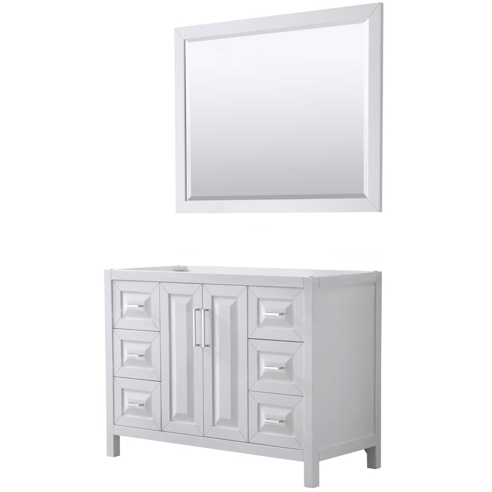 Daria 48-inch Single Vanity, No Top, 46-inch Mirror