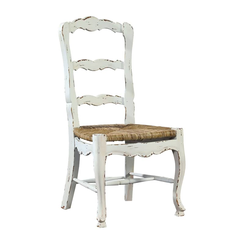 French Provincial Ladderback Mahogany Side Chair