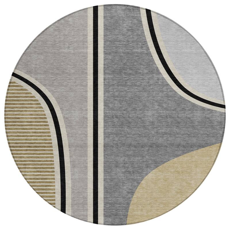 Machine Washable Indoor/ Outdoor Contemporary Keely Chantille Rug