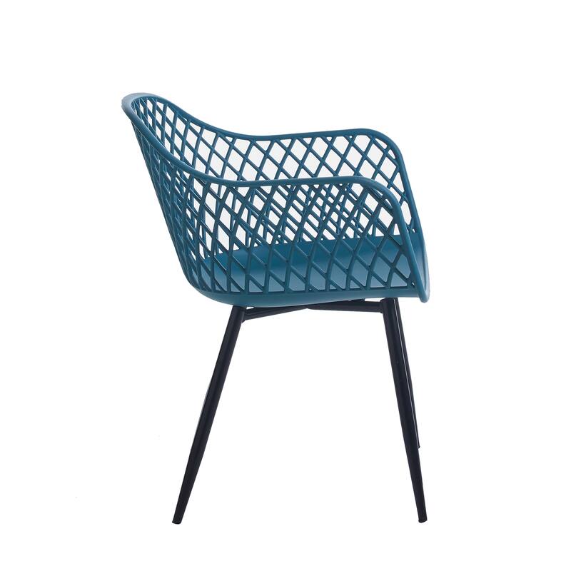 Porthos Home Mitt Hard Plastic Dining Chairs w/ Iron Legs (Set of 2)