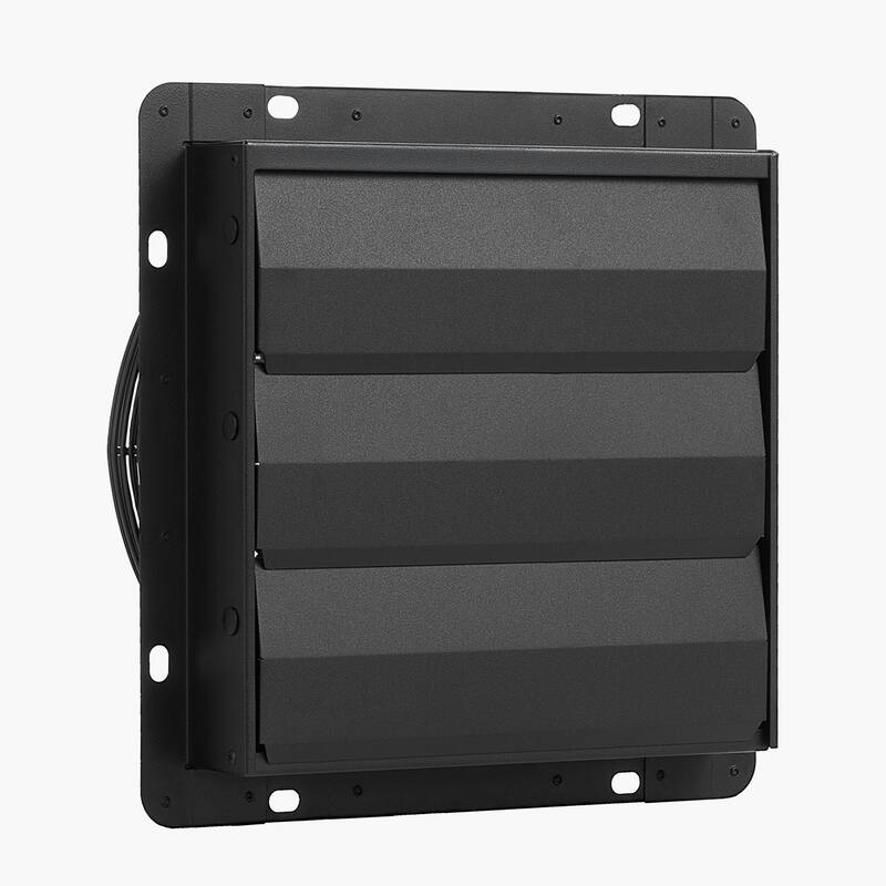 12 inch Shutter Exhaust Fan, Attic Vent Fan with Smart Programming Variable Speed Temperature Control, 1500 CFM, EC Motor