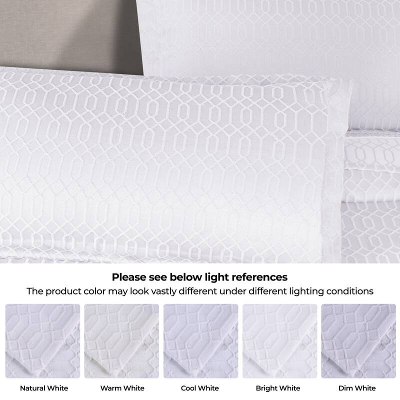 Superior Remi Jacquard Geometric Fringe Cotton Blend Bedspread Set