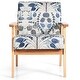 preview thumbnail 17 of 20, Costway Modern Accent Armchair Upholstered Lounge Chair w/Rubber Wood - 25'' x 26.5'' x 32''