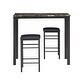 preview thumbnail 8 of 12, VECELO 3-Pieces Counter Dining Table Set with 2 Stools