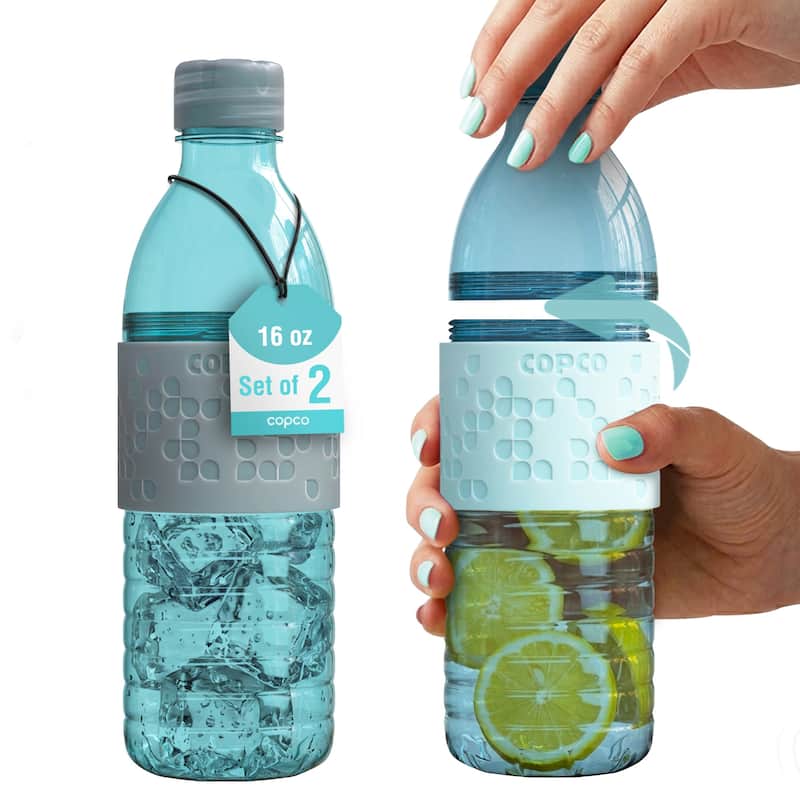 Copco Hydra Tritan Water Bottle Set of 2 BPA Free - Blue/Gray