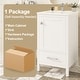 preview thumbnail 120 of 191, GDFStudio - Aurora Wood Bathroom Vanity Set with Ceramic Sink and Divided Drawers