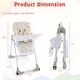 preview thumbnail 3 of 6, Baby High Chair w/ 7 Height & 3 Footrest Adjustable Cup holder 2