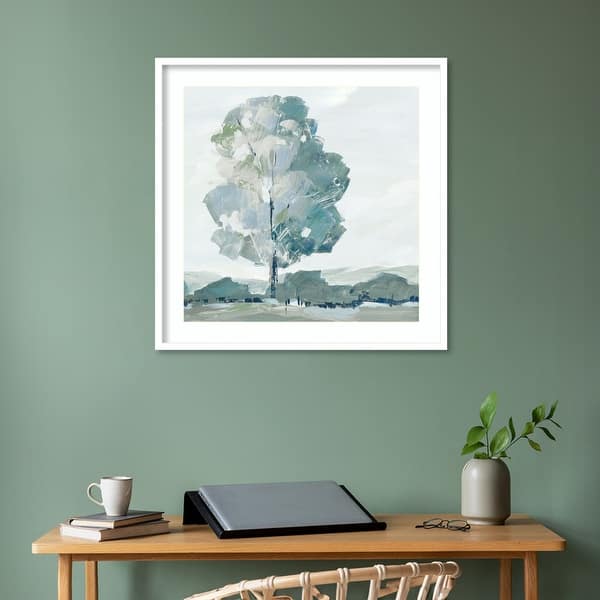 Blue Tree Forest I by Lera Wood Framed Wall Art Print - Bed Bath ...