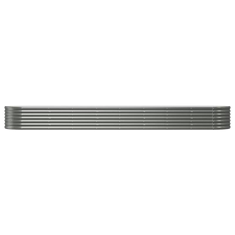vidaXL Raised Garden Bed Raised Flower Bed Galvanized Steel Outdoor Planter