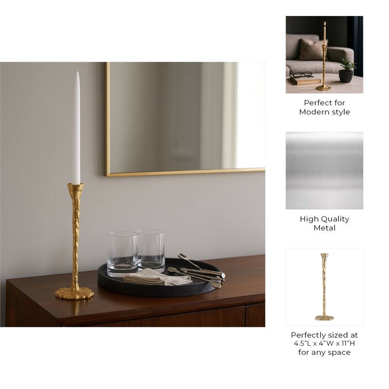 Metal Forged Taper Candle Holder with Base