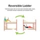 preview thumbnail 4 of 9, Furniture of America Nevy Solid Wood Twin Over Full Bunk Bed with Drawers and Reversible Angled Ladder
