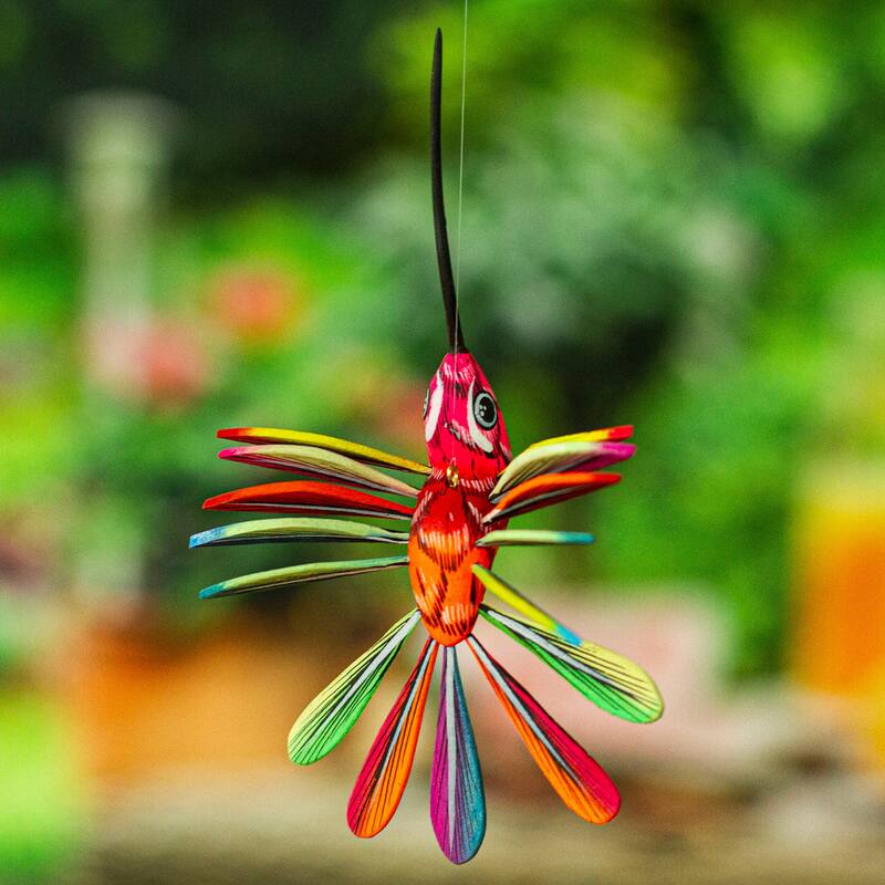 Novica Handmade Festival Plumage Wood Alebrije Ornament