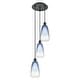 preview thumbnail 41 of 48, Innovations Lighting Endless Possibilities Ballston - Brookhaven Almond - 3 Light 13" Cord Hung Multi Pendant Matte Black/Sapphire Blue