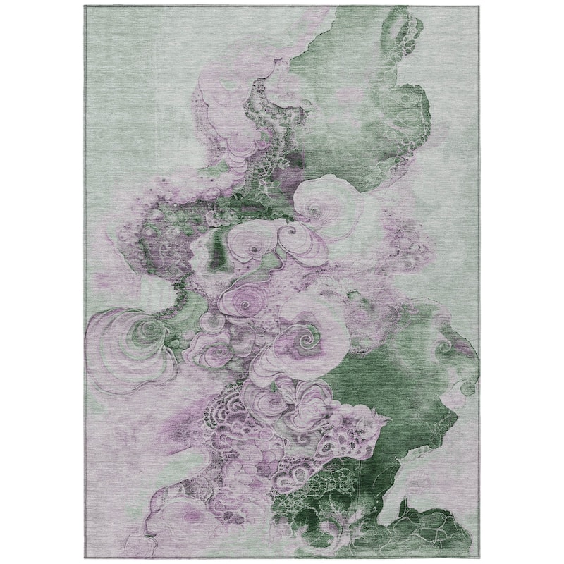 HomeRoots Abstract Transitional Rectangle Outdoor Rug